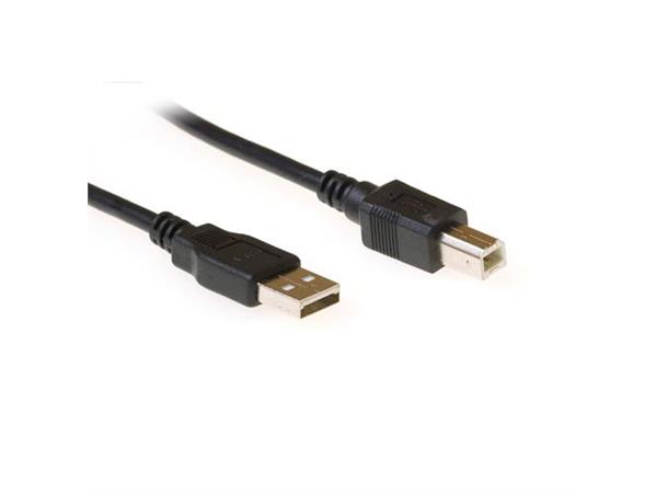 ACT USB2 Kabel A-B -  5,0 m A-B USB Kabel Sort 